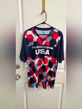 USA FIFA World Cup Navy Red White Graphic Jersey